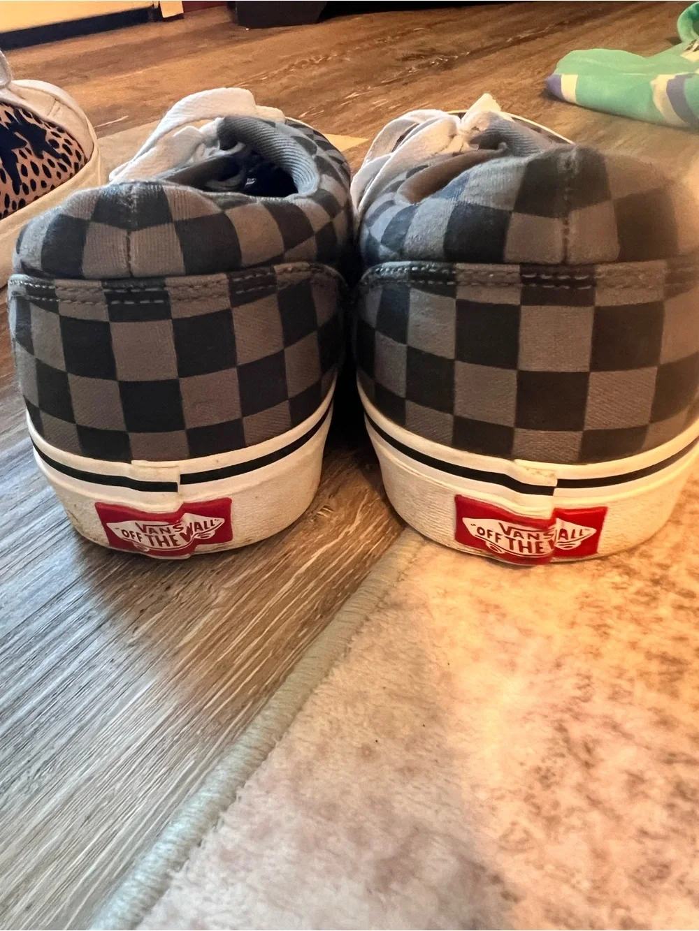 Vans Checkerboard Slip-On Sneakers - Black & Gray